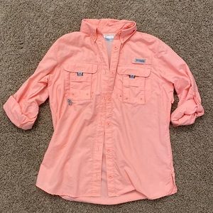 coral Columbia women's Bahama long sleeve shirt (size xs)